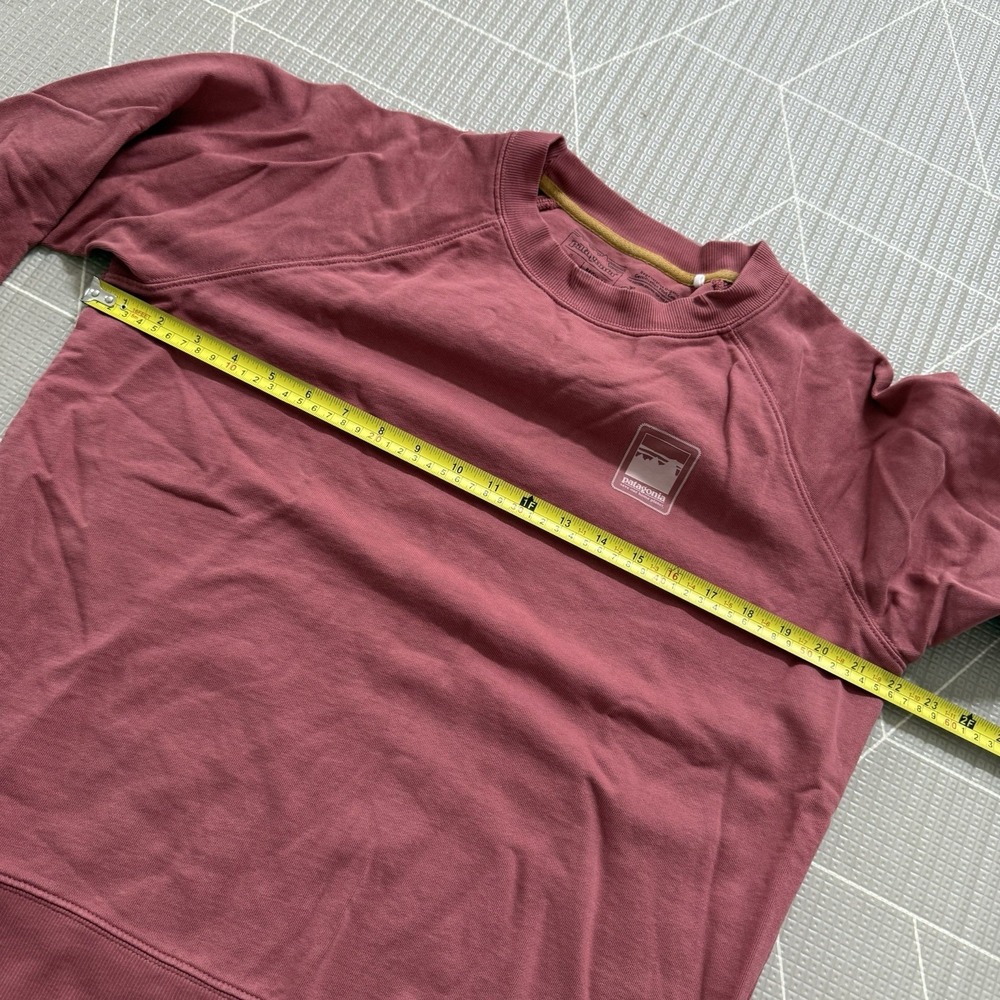 Patagonia Alpine Icon Regenerative Cotton Crewneck Sweatshirt Sz L Rose Pink - Picture 6 of 7